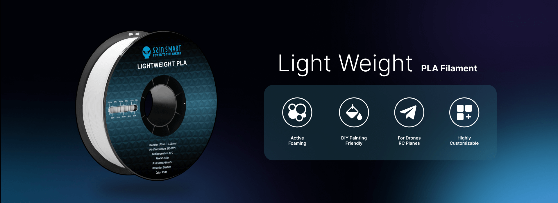 SainSmart LW-PLA Filament Banner