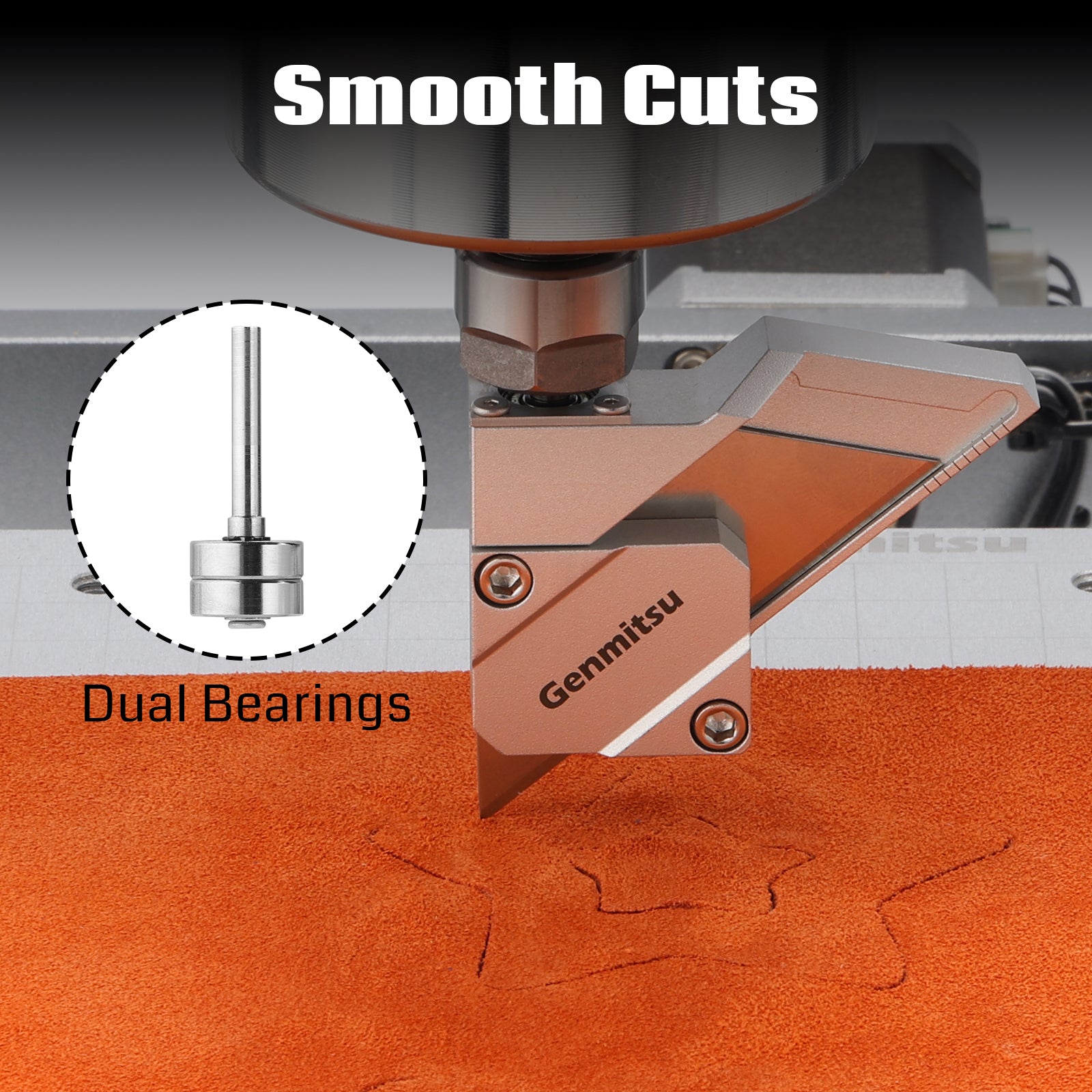 Drag Knife Cutter for CNC Router Machine, Precision 1/8in Shaft with Dual Bearings, Smooth Cutting Vinyl, Cardboard, Plastic, Rubber, 10PCS Blades Included | SainSmart