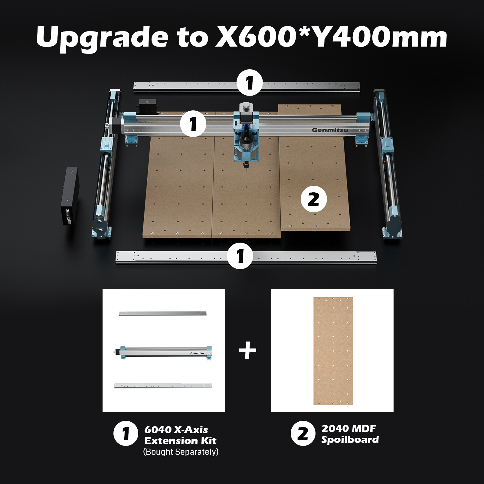 Genmitsu 6060 Extension Kit For 4040-PRO CNC Router | SainSmart