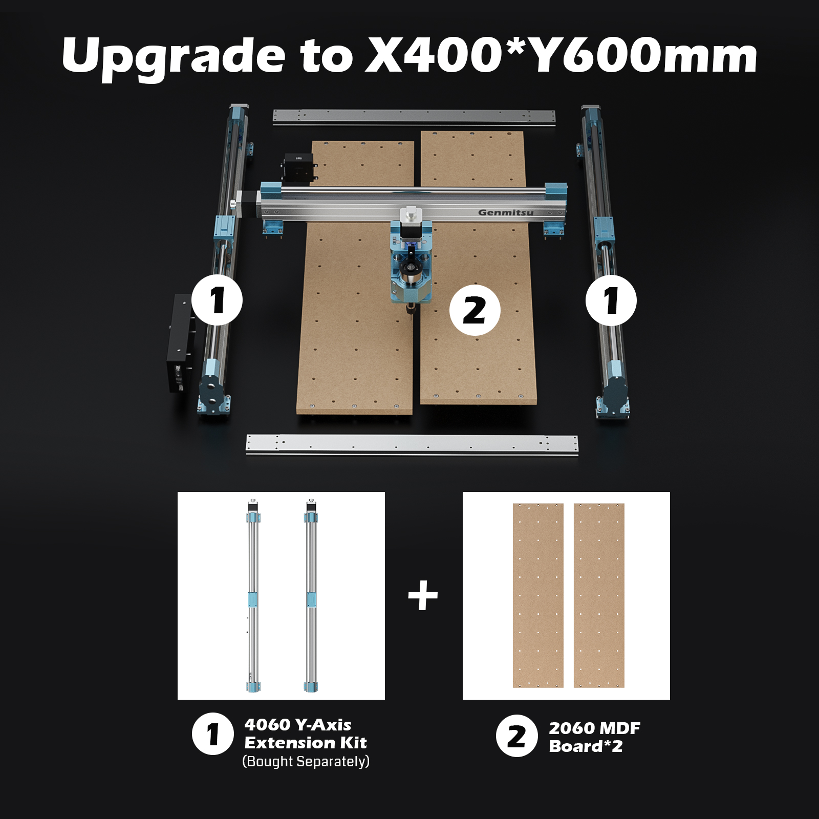 Genmitsu 6060 Extension Kit For 4040-PRO CNC Router | SainSmart