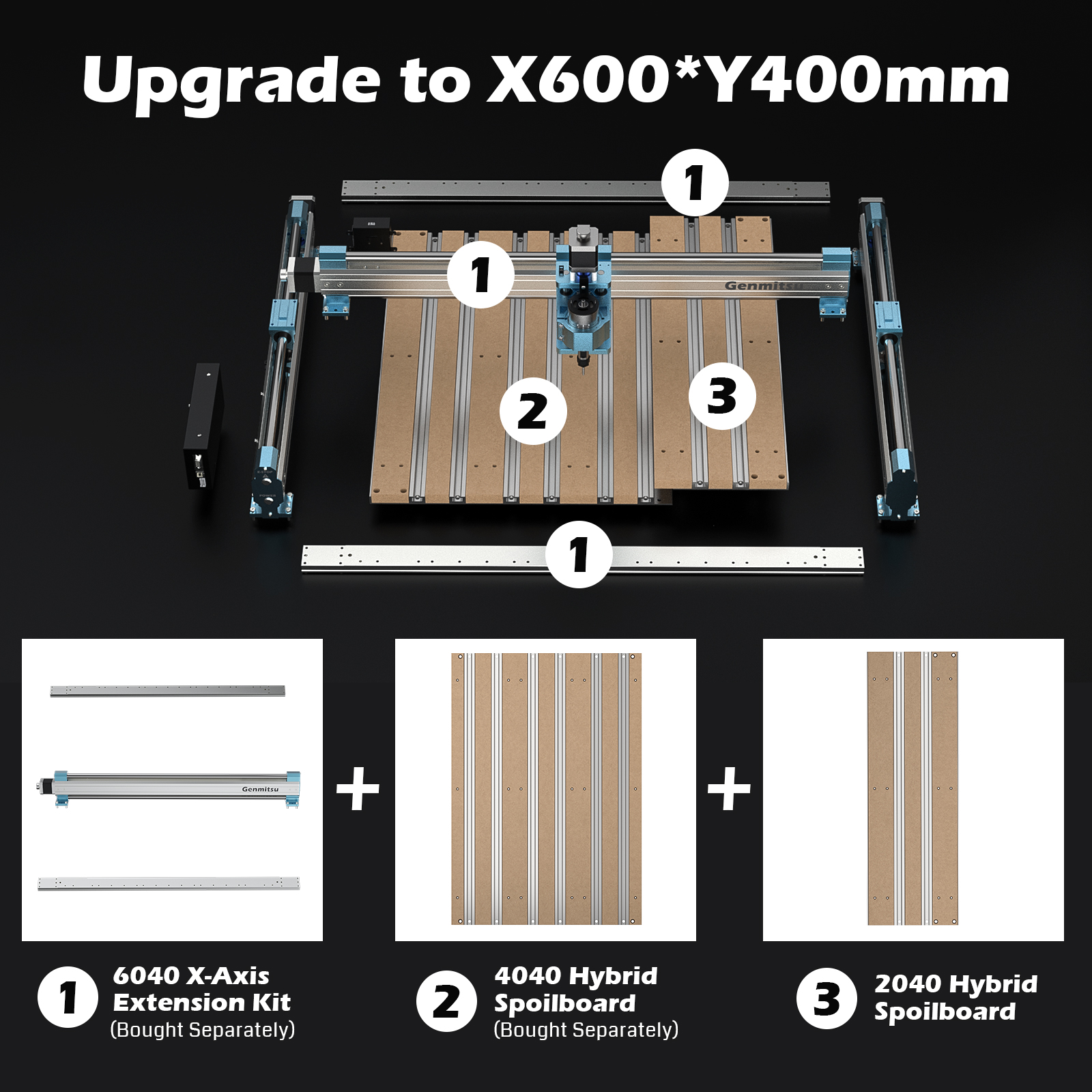 Genmitsu 6060 Extension Kit For 4040-PRO CNC Router | SainSmart