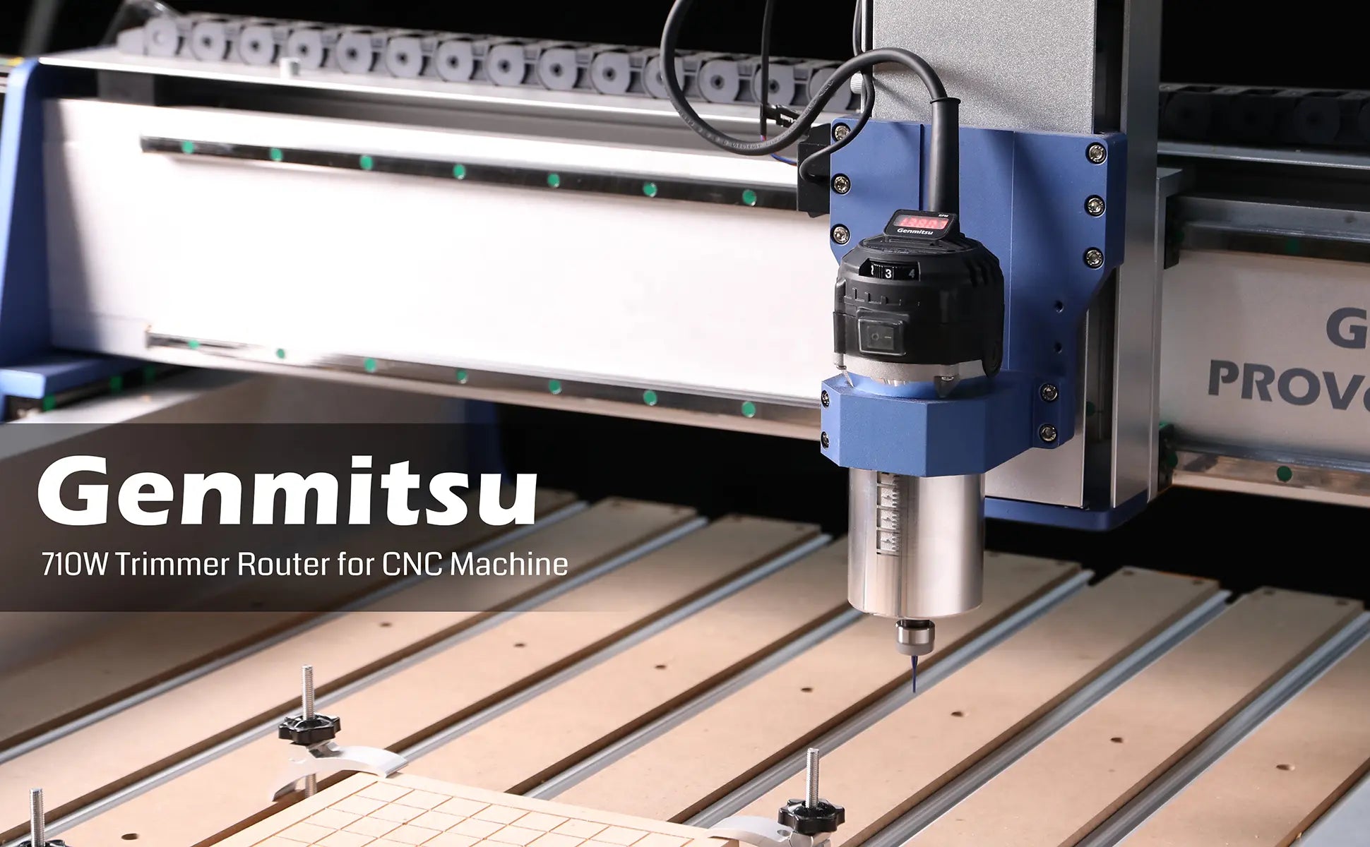 10W CNC Compact Router 65mm Diameter, Spindle Motor with LCD Digital Display 6 Adjustable Speeds, 1/8” ER11 Collet, 4 Carbon Brushes, for CNC Milling Machine | SainSmart