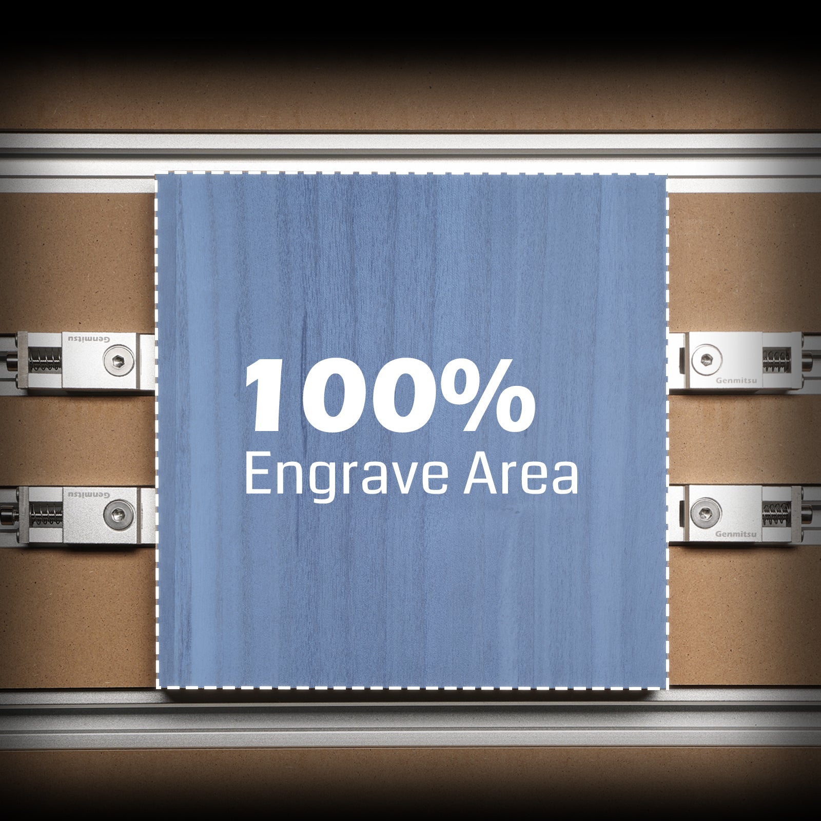 Edge clamping and low profile design maximize available work area and provide better access to material.