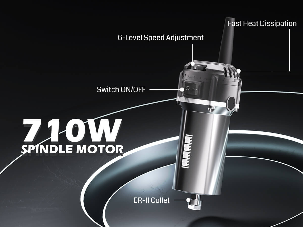 Solid all-metal construction, the 3020-PRO Ultra CNC router