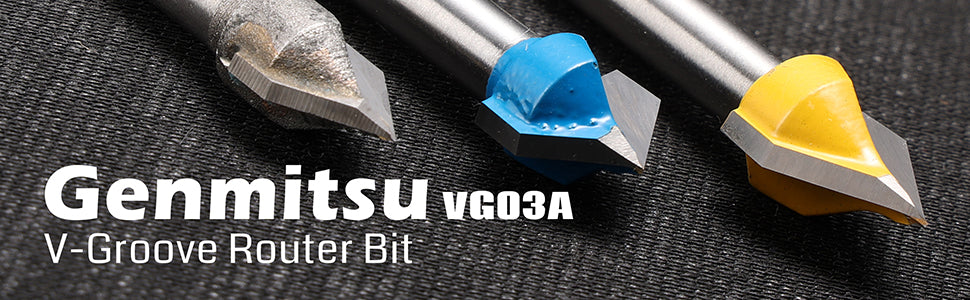 Genmitsu VG03A 3pcs 1/4” V-Groove Router Bits Set