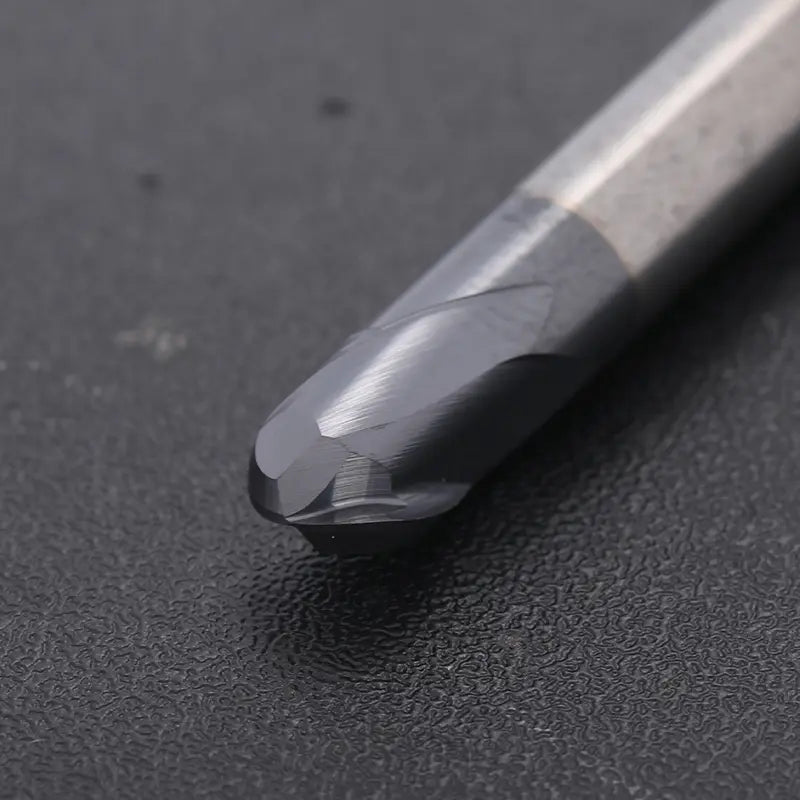 2BNC05, 1/4 inch Shank, 3 inch Overall Length, 2-Flute ball Nose, End Mills CNC Router Bits, Stainless Steel Metal with TiAlN Coating, For Aluminum, Metal, Plastic, MDF & Wood | SainSmart