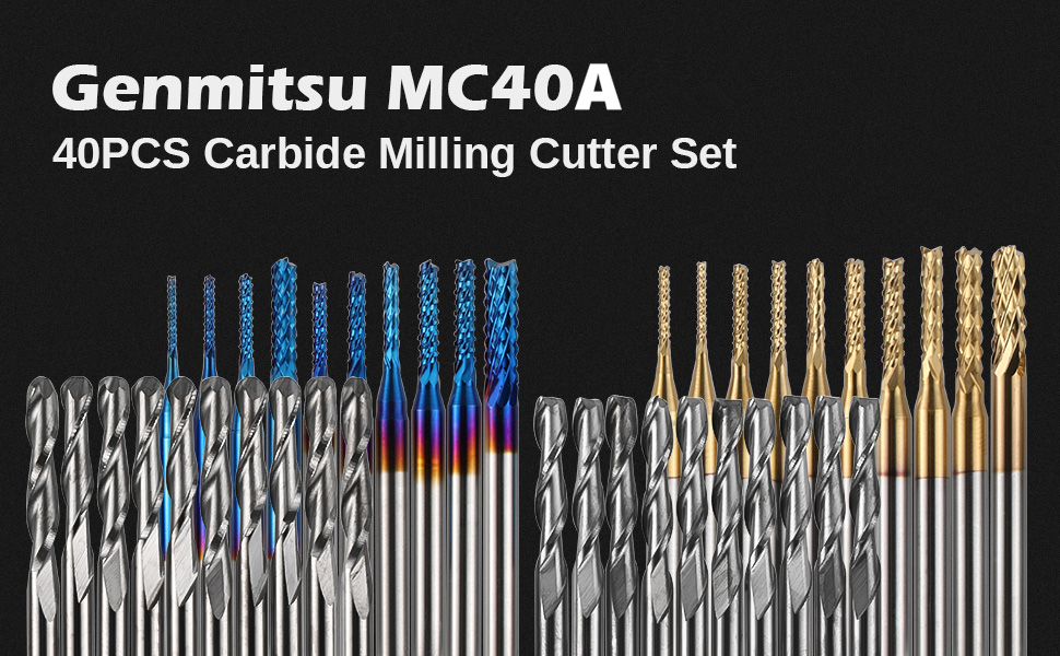 Genmitsu MC40A CNC Cutter Milling Carving 40-PCS Bit Set