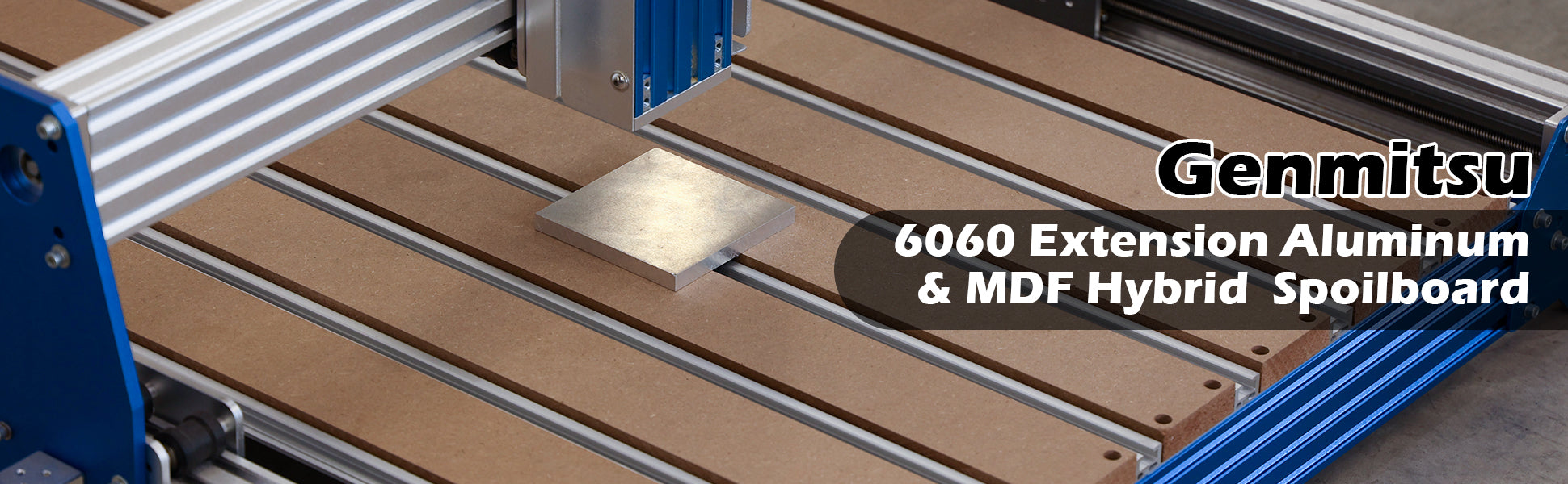 6060 T-Track Grid Table Aluminum & MDF Hybrid Spoilboard for PROVerXL 4030 XY-Axis 6060 Extension Kit