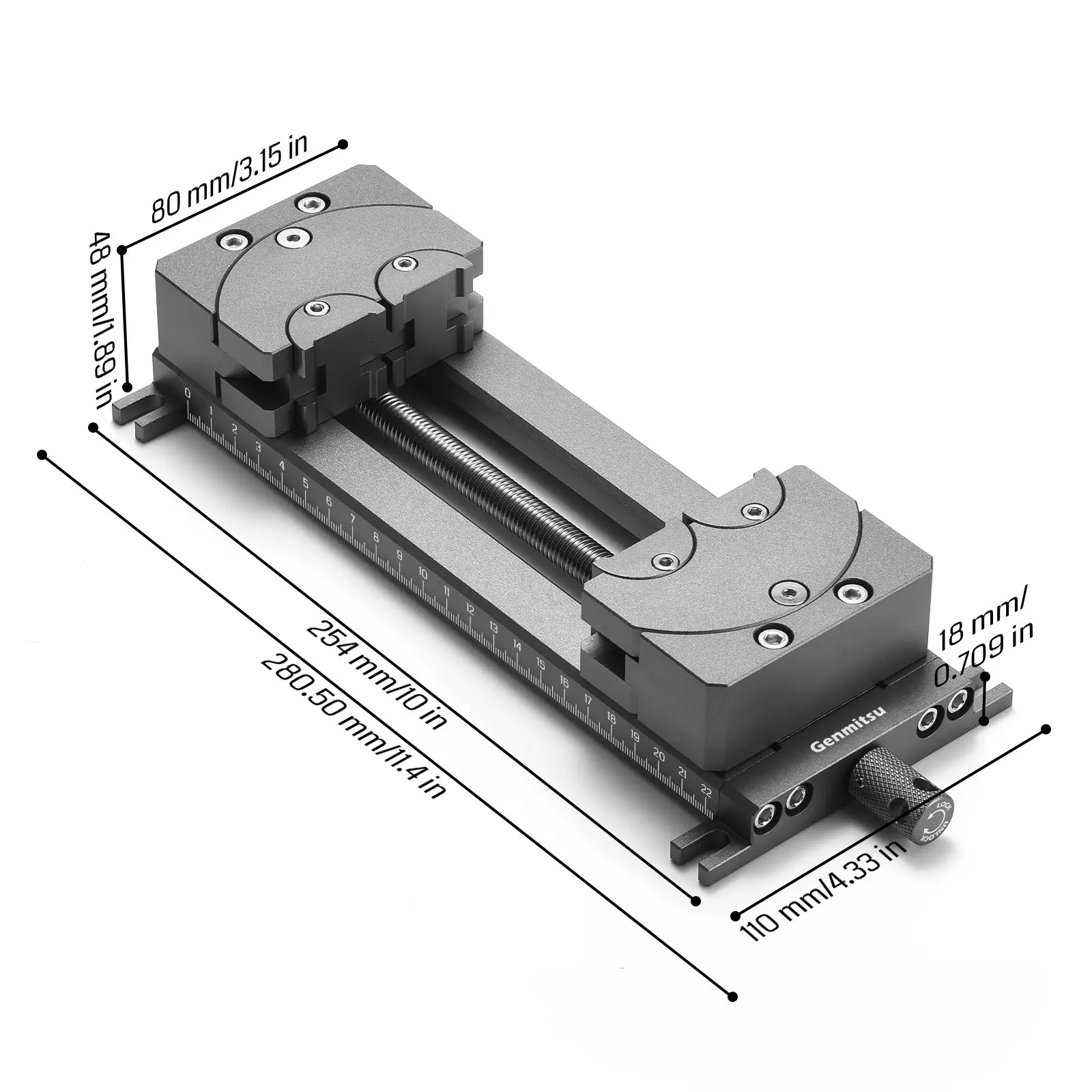 Fractal Vise with 100° Adjustable Jaw for Irregular Shape, 120mm Clamping Range, Dual Fixation Design for Genmitsu & Other Brand CNC Machines | SainSmart