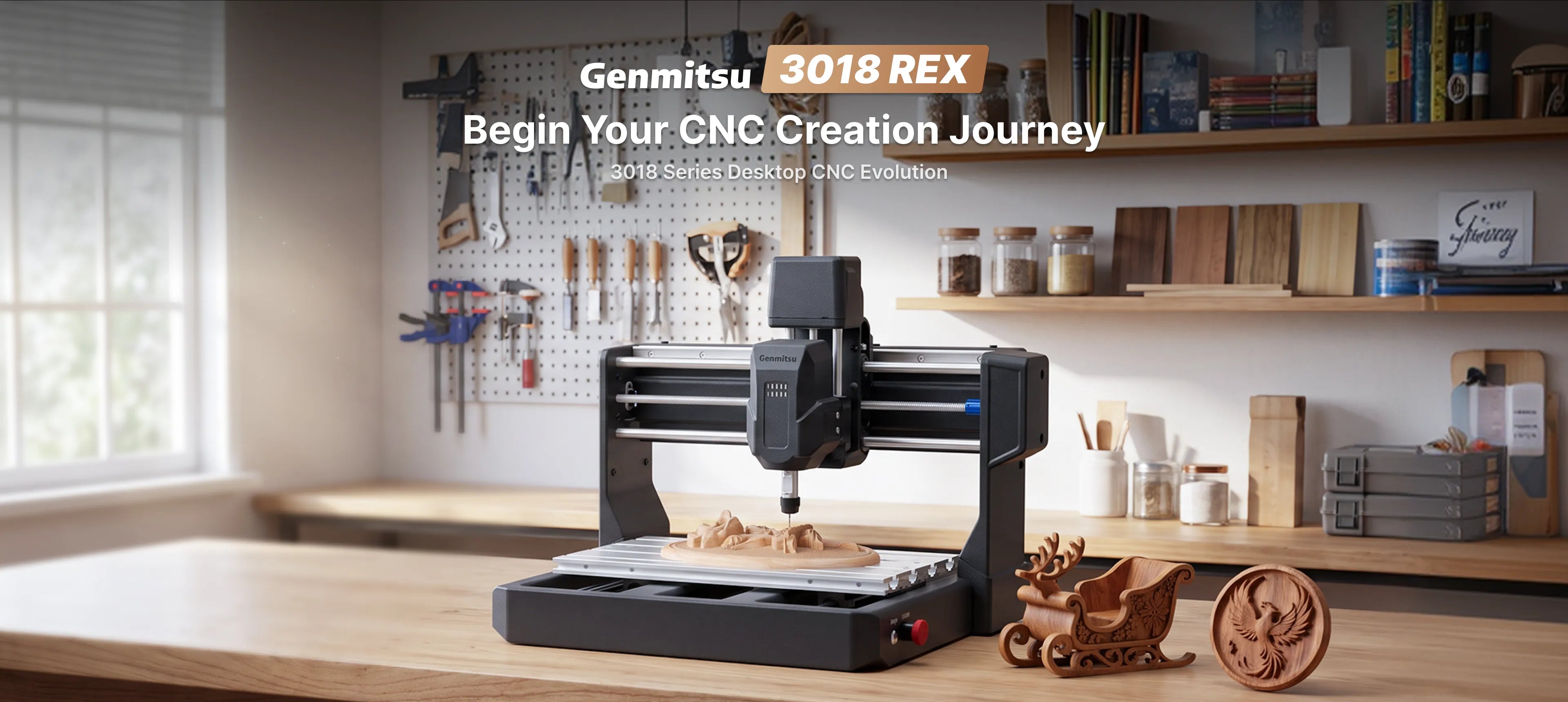 3018 REX CNC Router Machine, Pre-Assembled for Beginner & STEM